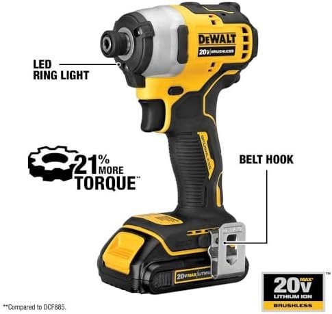 DEWALT ATOMIC 20V MAX* Cordless Drill Combo Kit, Compact (DCK278C2) - Image 9