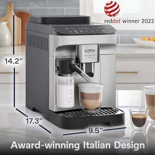De’Longhi Magnifica Evo Automatic Espresso & Coffee Machine with Auto Milk Frother, Built-in Grinder & Auto-Clean Function – For Latte, Cappuccino, Americano, Iced Coffee, ECAM29084SB , Silver - Image 8